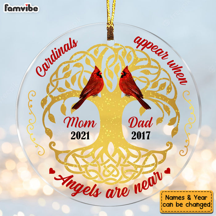 Personalized Memo Cardinal Are Near Circle Ornament SB76 30O53 1