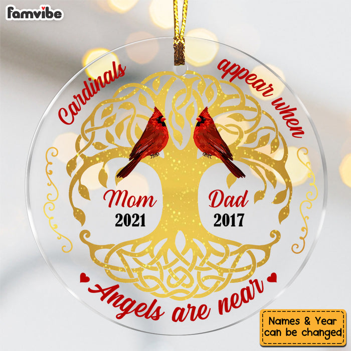 Personalized Memo Cardinal Are Near Circle Ornament SB76 30O53 1