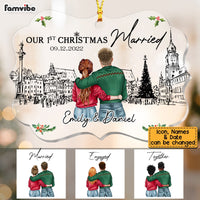 Personalized Couple First Christmas Benelux Ornament SB81 85O53 thumb 1