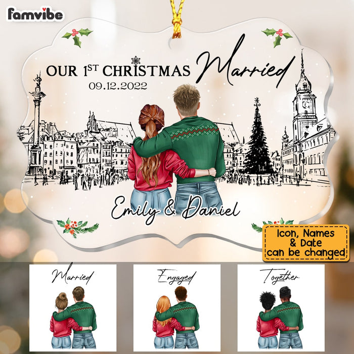 Personalized Couple First Christmas Benelux Ornament SB81 85O53 1