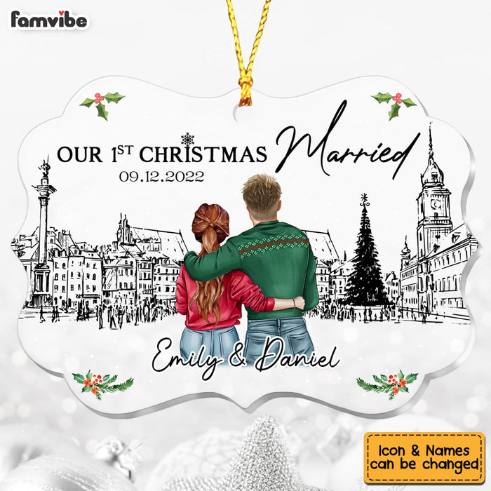 Personalized Couple First Christmas Benelux Ornament SB81 85O53 1