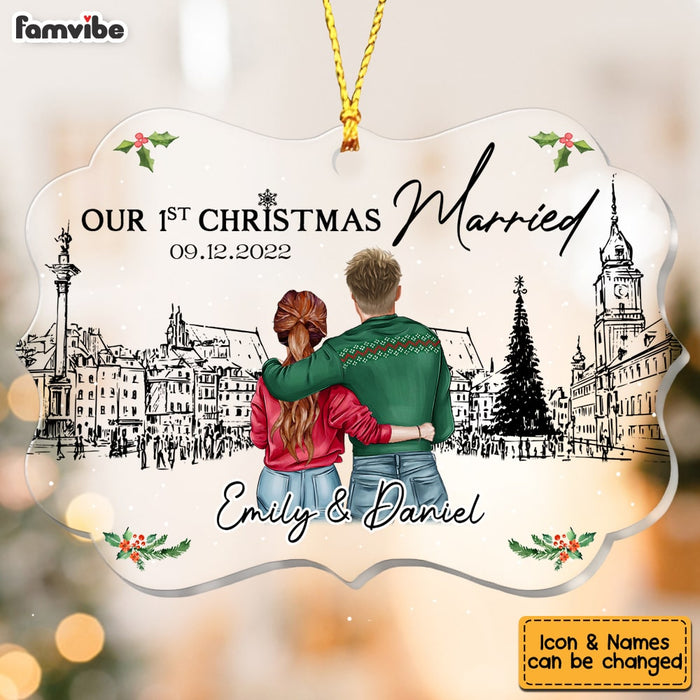 Personalized Couple First Christmas Benelux Ornament SB81 85O53 1