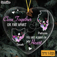 Personalized Long Distance Heart Ornament SB83 85O34 thumb 1