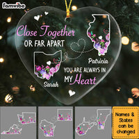 Personalized Long Distance Heart Ornament SB83 85O34 thumb 1