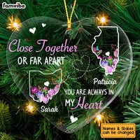 Personalized Long Distance Heart Ornament SB83 85O34 thumb 1