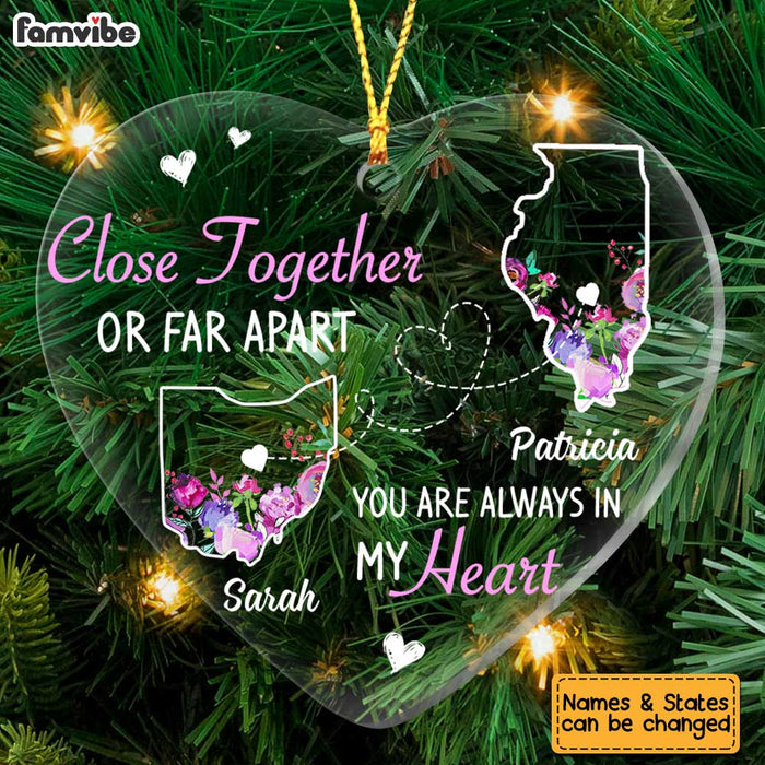 Personalized Long Distance Heart Ornament SB83 85O34 1