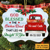 Personalized Love Couple Red Truck Christmas MDF Ornament OB171 87O47 1