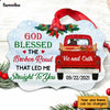 Personalized Love Couple Red Truck Christmas MDF Ornament OB171 87O47 1