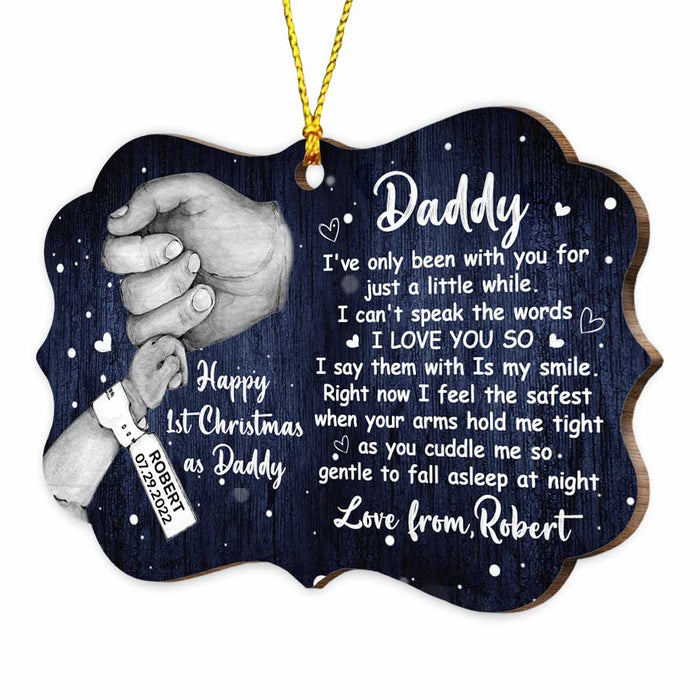 Personalized This Christmas I'll Be Snuggled Up From The Bump New Dad Benelux Ornament SB83 58O47 1