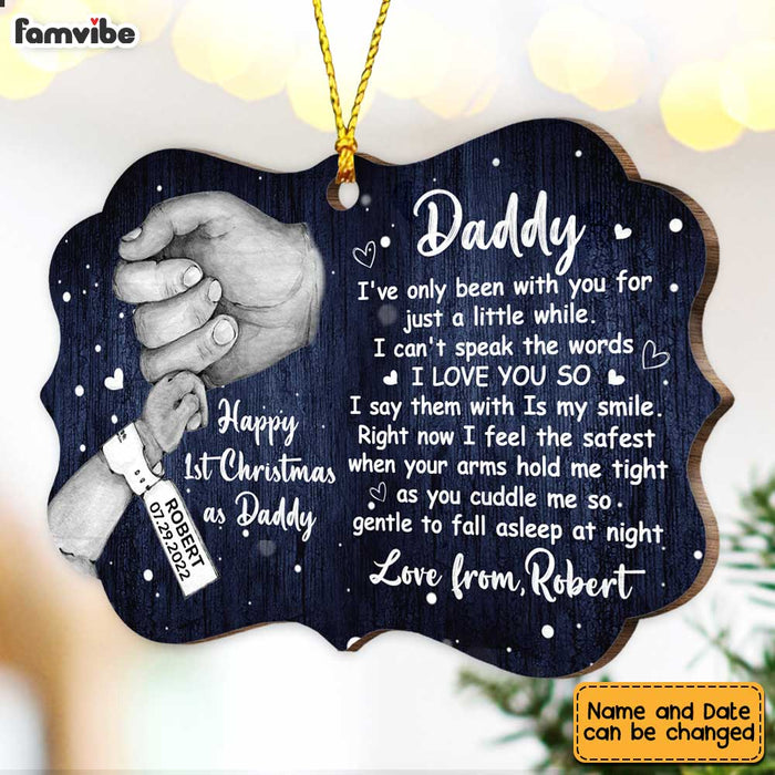 Personalized This Christmas I'll Be Snuggled Up From The Bump New Dad Benelux Ornament SB83 58O47 1