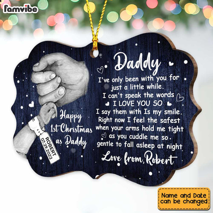 Personalized This Christmas I'll Be Snuggled Up From The Bump New Dad Benelux Ornament SB83 58O47 1