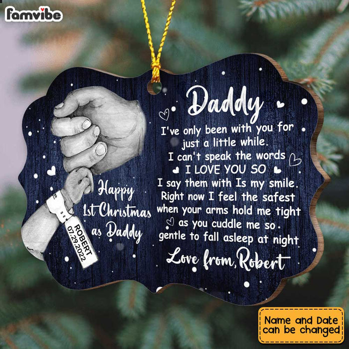 Personalized This Christmas I'll Be Snuggled Up From The Bump New Dad Benelux Ornament SB83 58O47 1
