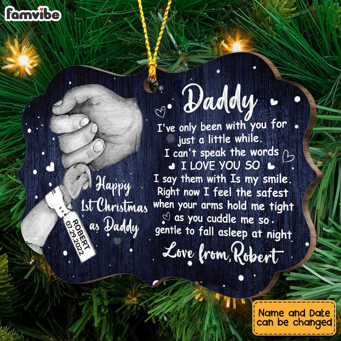 Personalized This Christmas I'll Be Snuggled Up From The Bump New Dad Benelux Ornament SB83 58O47 1