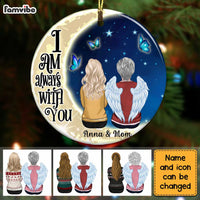 Personalized Memo Mom Angels Around Us Circle Ornament SB81 23O28 thumb 1