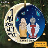 Personalized Memo Mom Angels Around Us Circle Ornament SB81 23O28 thumb 1