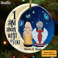 Personalized Memo Mom Angels Around Us Circle Ornament SB81 23O28 thumb 1