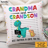 Personalized Partners In Crime Dinosaur Grandma Pillow SB91 33O28 thumb 1