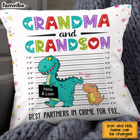 Personalized Partners In Crime Dinosaur Grandma Pillow SB91 33O28 thumb 1