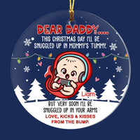 Personalized  Dear Daddy From The Bump Circle Ornament SB93 58O28 thumb 1