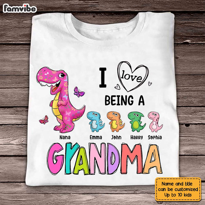 Personalized I Love Being A Grandma Dinosaur Shirt - Hoodie - Sweatshirt SB93 23O28 1
