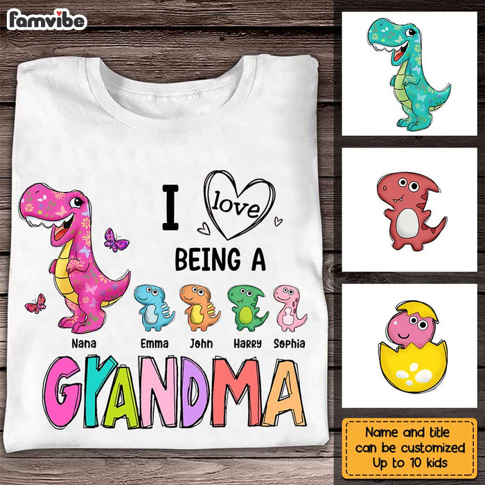 Personalized I Love Being A Grandma Dinosaur Shirt - Hoodie - Sweatshirt SB93 23O28 1