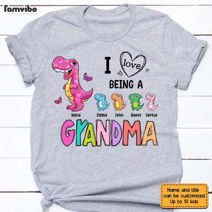 Personalized I Love Being A Grandma Dinosaur Shirt - Hoodie - Sweatshirt SB93 23O28 1