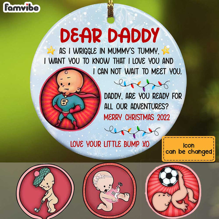 Personalized From The Bump Circle Christmas Ornament Circle Ornament SB94 30O34 1