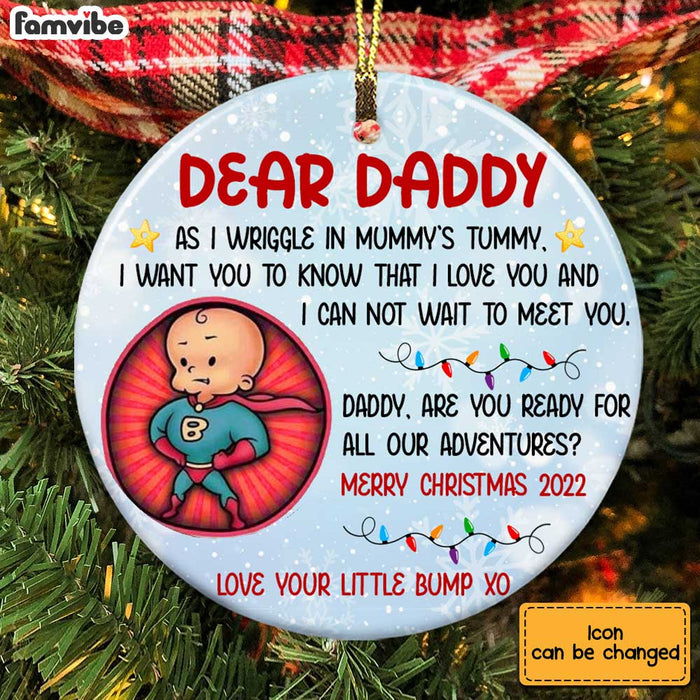 Personalized From The Bump Circle Christmas Ornament Circle Ornament SB94 30O34 1