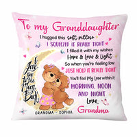 Personalized Granddaughter Hug This Bear Pillow SB92 23O47 thumb 1