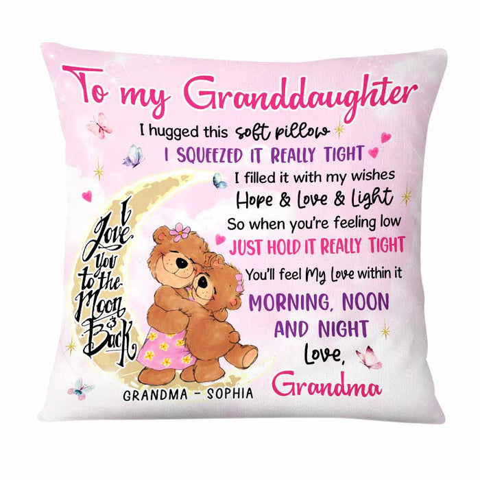 Personalized Granddaughter Hug This Bear Pillow SB92 23O47 1