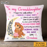 Personalized Granddaughter Hug This Bear Pillow SB92 23O47 thumb 1