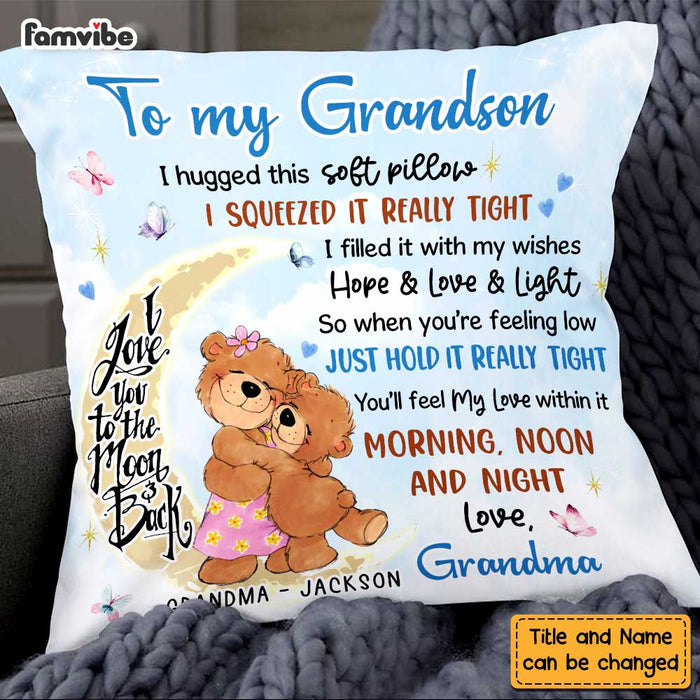 Personalized Granddaughter Hug This Bear Pillow SB92 23O47 1