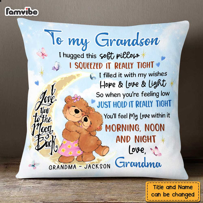 Personalized Granddaughter Hug This Bear Pillow SB92 23O47 1