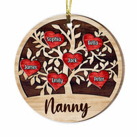 Personalized Grandma Tree Circle Ornament SB105 85O47 thumb 1