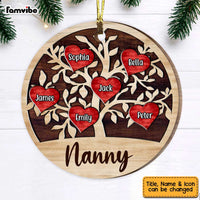 Personalized Grandma Tree Circle Ornament SB105 85O47 thumb 1