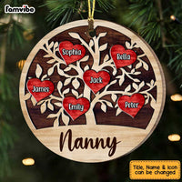 Personalized Grandma Tree Circle Ornament SB105 85O47 thumb 1