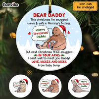 Personalized Animal Christmas Dad To Be From The Bump Circle Ornament SB103 30O47 thumb 1
