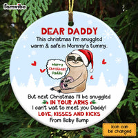 Personalized Animal Christmas Dad To Be From The Bump Circle Ornament SB103 30O47 thumb 1