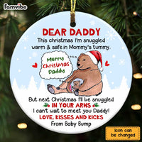 Personalized Animal Christmas Dad To Be From The Bump Circle Ornament SB103 30O47 thumb 1