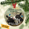 Personalized Cow Couple Home Is  Ornament SB144 65O34 1