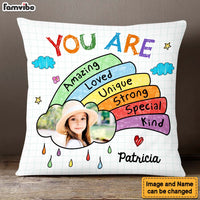 Personalized Affirmation Gift For Kids You Are Amazing Upload Photo Pillow 26483 thumb 1