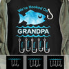 Personalized Fishing Hooked Grandpa T Shirt MY143 81O34 1
