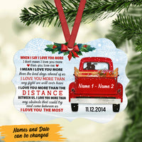 Personalized Love Couple Red Truck Christmas Benelux Ornament NB129 87O47 thumb 1