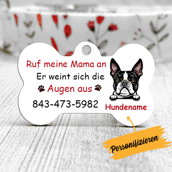Personalized Dog Lost German Hund Bone Pet Tag AP91 81O34 1