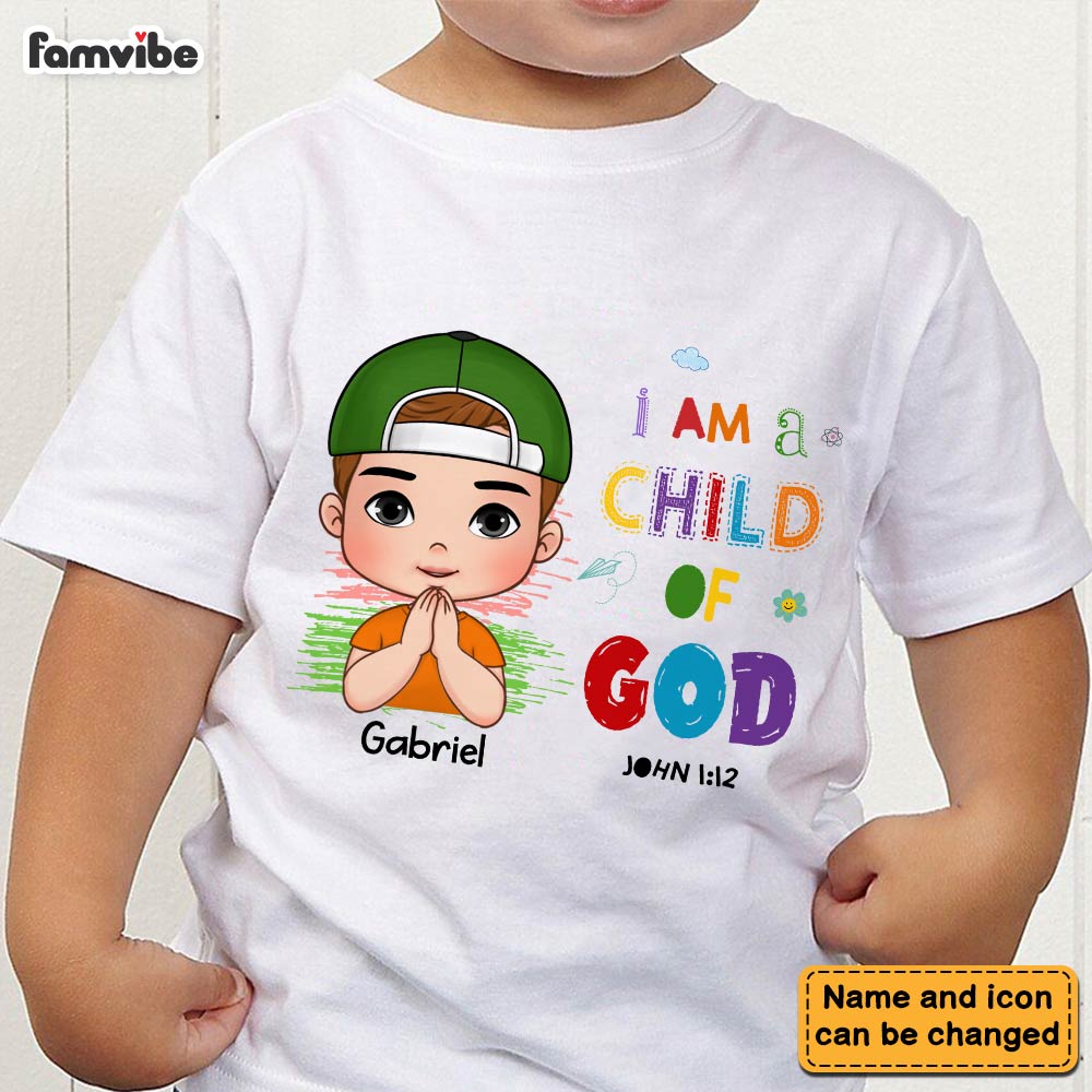 Personalized Gift For Grandson A Child Of God Christian Kid T Shirt - Kid Hoodie - Kid Sweatshirt 30278 Mockup 2