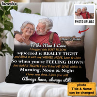Personalized Couple Gift To The Man I Love Upload Photo Pillow 31474 thumb 1