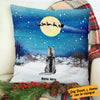 Personalized Dog Christmas Watching Santa  Pillow OB263 81O53 (Insert Included) 1