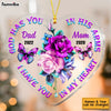 Personalized Mom Dad Memo Butterflies Heart Ornament SB102 23O53 1