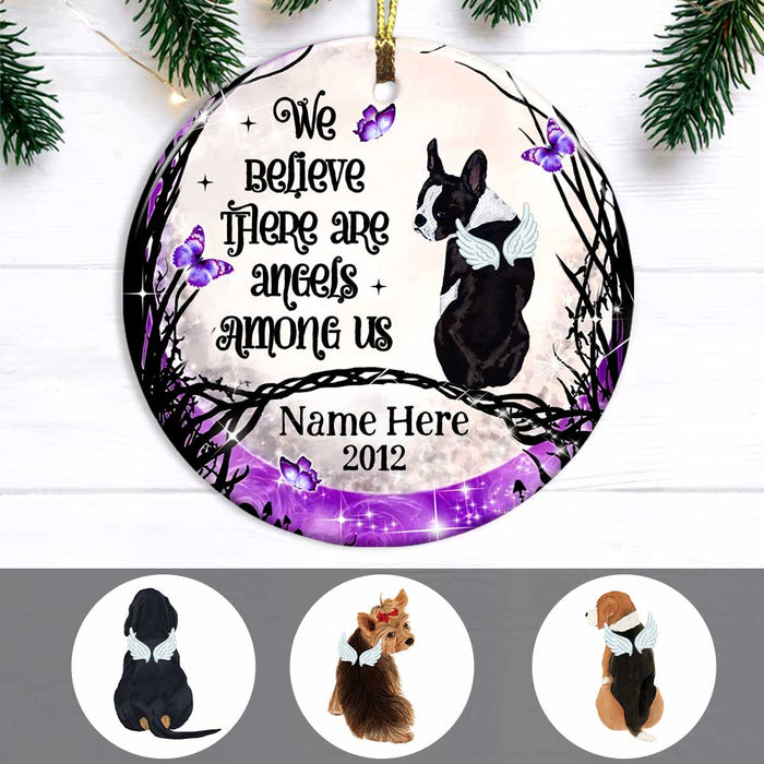 Personalized Dog Memo Angels Among Us Circle Ornament SB101 23O47 1