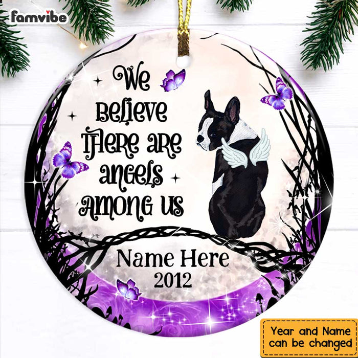 Personalized Dog Memo Angels Among Us Circle Ornament SB101 23O47 1